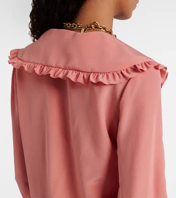 Ruffled silk crêpe de chine blouse | Chloé