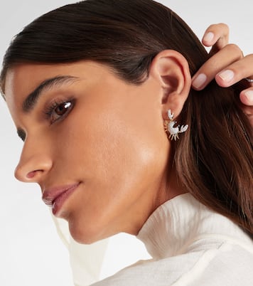 Boucle d’oreille unique Crustacé en or 9 ct et diamants | Yvonne Léon