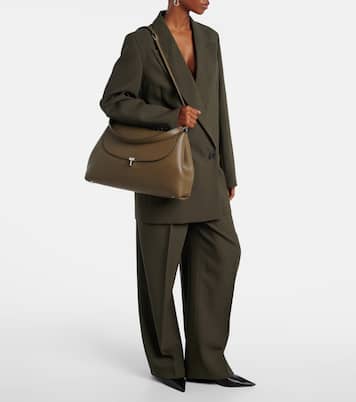 Schultertasche T-Lock Medium aus Leder | Toteme