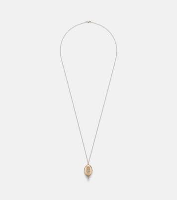9kt gold locket necklace with diamonds | Persée
