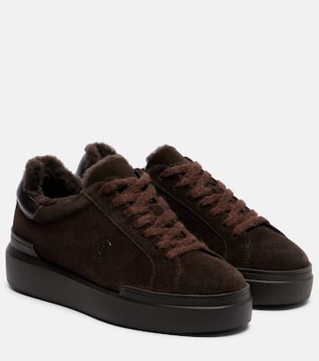 Sneakers Hollywood 32 in suede con shearling | Bogner