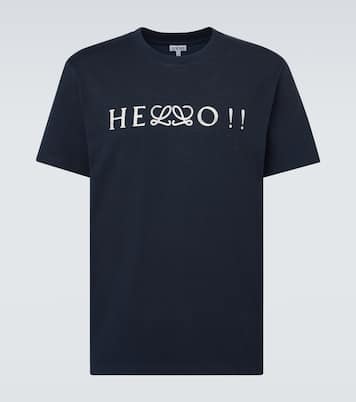 Printed cotton-blend jersey T-shirt | Loewe