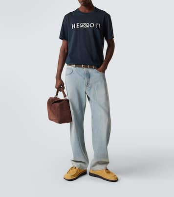 Printed cotton-blend jersey T-shirt | Loewe