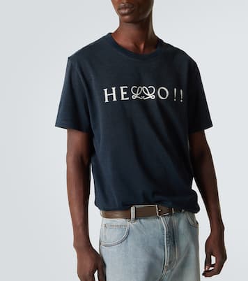 Printed cotton-blend jersey T-shirt | Loewe