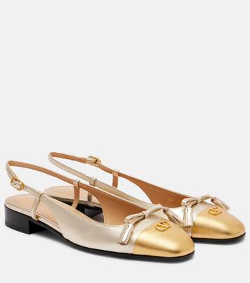 Valet Du Roi leather slingback flats | Valentino Garavani