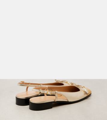 Valet Du Roi leather slingback flats | Valentino Garavani