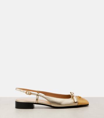 Valet Du Roi leather slingback flats | Valentino Garavani