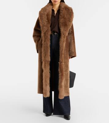 Isadora shearling wrap coat | Nour Hammour