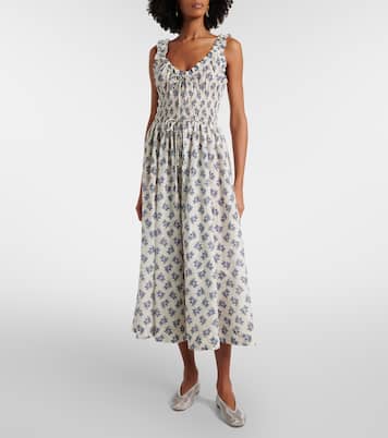 Emmaretta floral cotton midi dress | Dôen