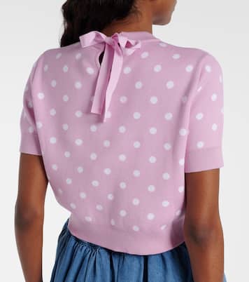 Pull en coton mélangé à pois | Patou