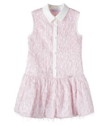 Hemdblusenkleid mit Pailletten | Monnalisa