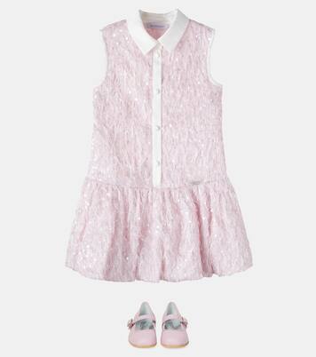 Hemdblusenkleid mit Pailletten | Monnalisa