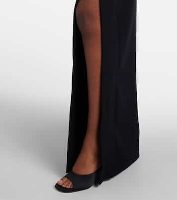 Abito lungo Lucrezia in crêpe con cristalli | Safiyaa