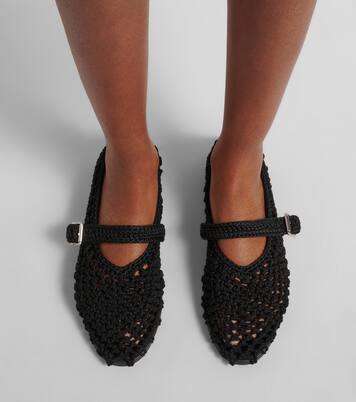 Braided satin cord ballet flats | Alaïa
