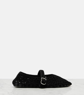 Braided satin cord ballet flats | Alaïa