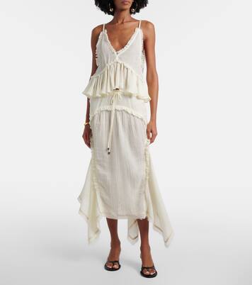 Ruffled cotton maxi skirt | The Attico