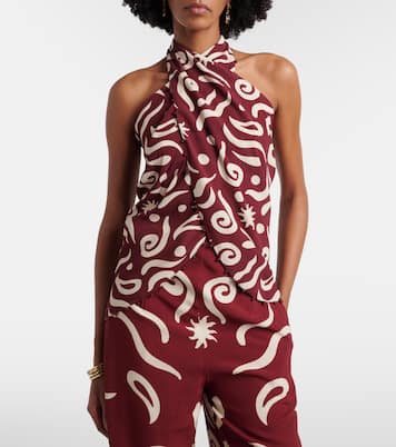 Zauma beaded printed top | Cala de la Cruz