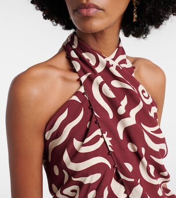 Zauma beaded printed top | Cala de la Cruz