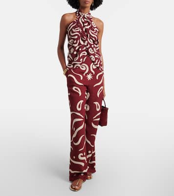 Zauma beaded printed top | Cala de la Cruz