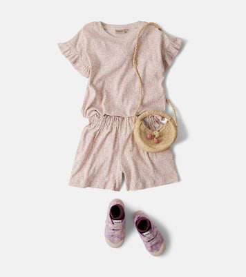 Ensemble t-shirt Ally et short Sandy en coton | Wheat