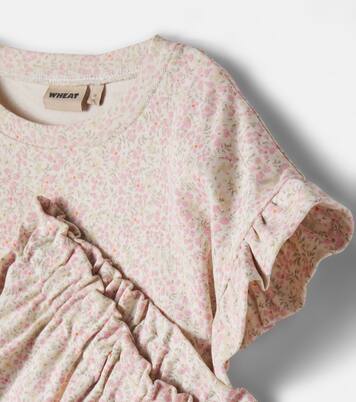 Ensemble t-shirt Ally et short Sandy en coton | Wheat