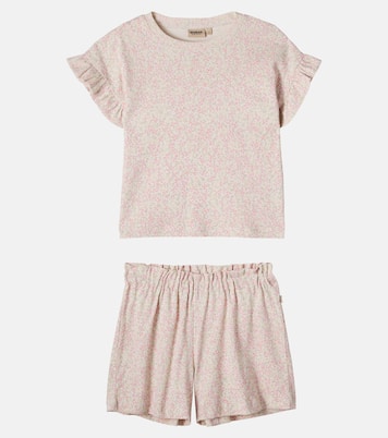 Ensemble t-shirt Ally et short Sandy en coton | Wheat