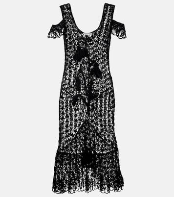 Ruffled crochet cotton midi dress | JW Anderson