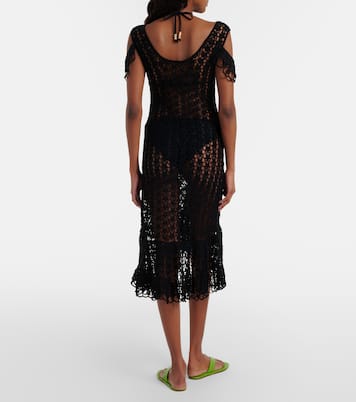 Ruffled crochet cotton midi dress | JW Anderson