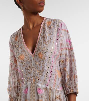 Verziertes Maxikleid aus Baumwolle | Juliet Dunn