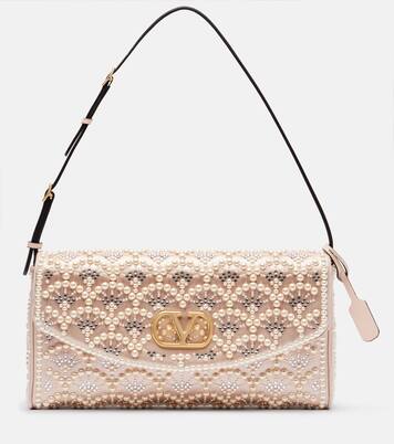 DeVain Small embellished satin shoulder bag | Valentino Garavani
