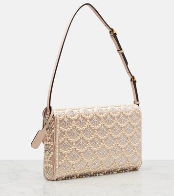 DeVain Small embellished satin shoulder bag | Valentino Garavani