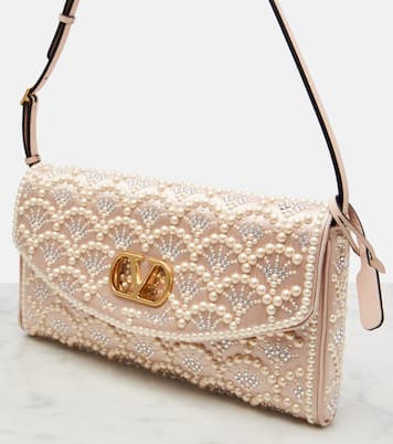 DeVain Small embellished satin shoulder bag | Valentino Garavani
