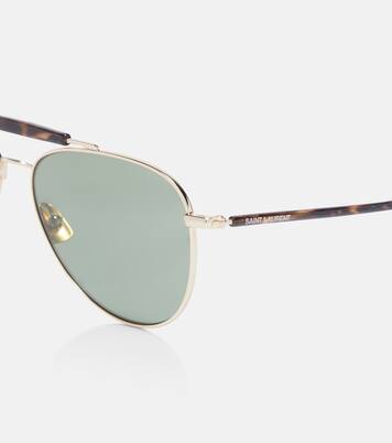 Gafas de sol de aviador SL Logo | Saint Laurent