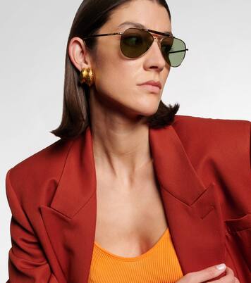 Gafas de sol de aviador SL Logo | Saint Laurent