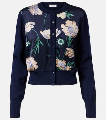 Cardigan in lana con stampa floreale | Erdem