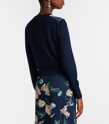 Cardigan in lana con stampa floreale | Erdem