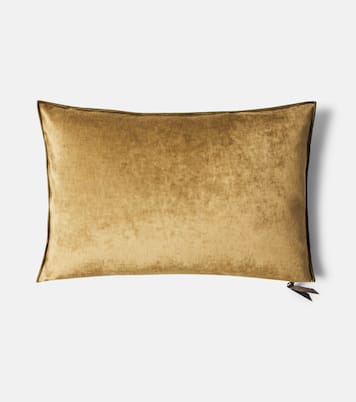 Cotton-blend velour cushion | Maison de Vacances
