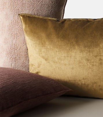 Cotton-blend velour cushion | Maison de Vacances