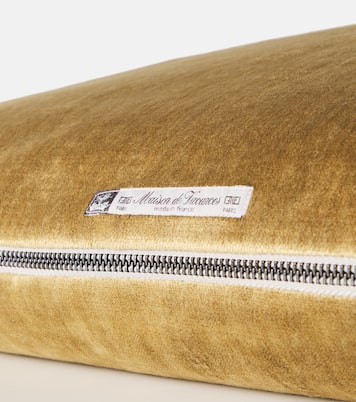 Cotton-blend velour cushion | Maison de Vacances