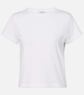 Adine cropped cotton jersey T-shirt | Agolde