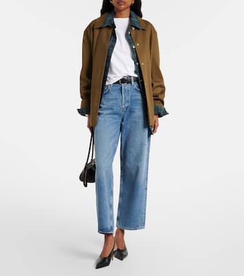 Adine cropped cotton jersey T-shirt | Agolde