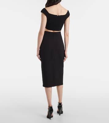 Hokoku crêpe pencil skirt | Safiyaa
