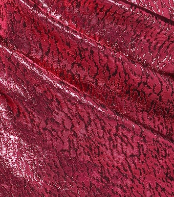 Metallic asymmetric gown | Halpern