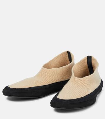Fairy cashmere knit flats | The Row
