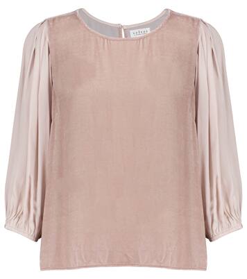 Blouse Elise en velours et soie | Velvet