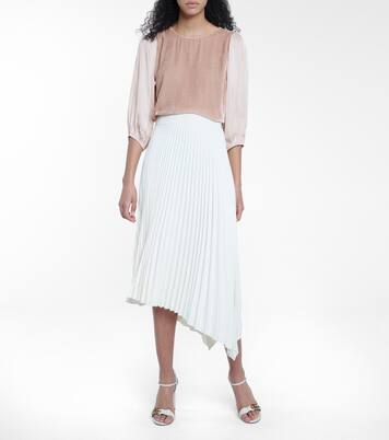 Blouse Elise en velours et soie | Velvet