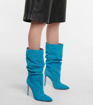 Bottes Holly en daim à ornements | Paris Texas