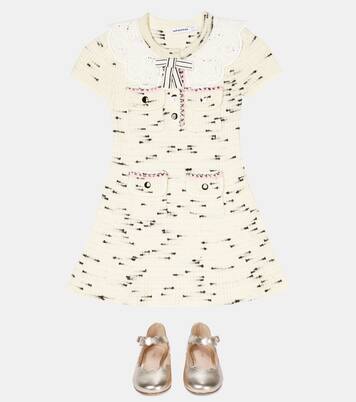 Knit cotton-blend dress | Self-Portrait Kids