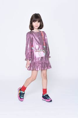 Leopard-print lamé dress | Marc Jacobs Kids