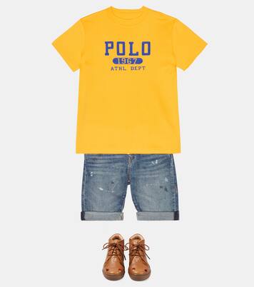 Embroidered lace-up leather shoes | Petit Nord